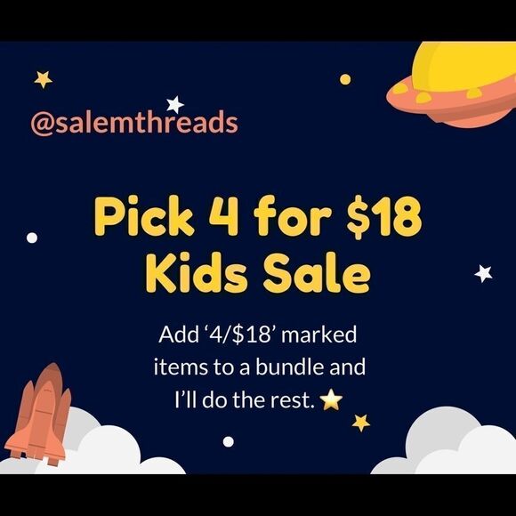 Pick 4 for $18 Kids Sale - cute stuff! - Picture 1 of 1